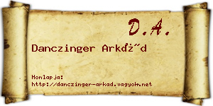 Danczinger Arkád névjegykártya