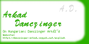 arkad danczinger business card